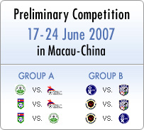 Preliminary Competition
17-24 June 2007
in Macau-China